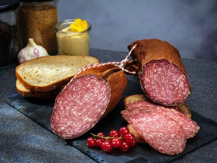 Bauernsalami, gereift